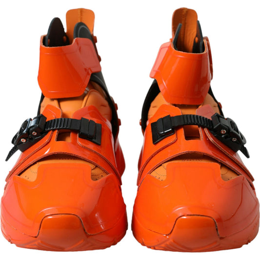 Dolce & Gabbana | Orange Breezy High-Top Sneakers Charm| McRichard Designer Brands   