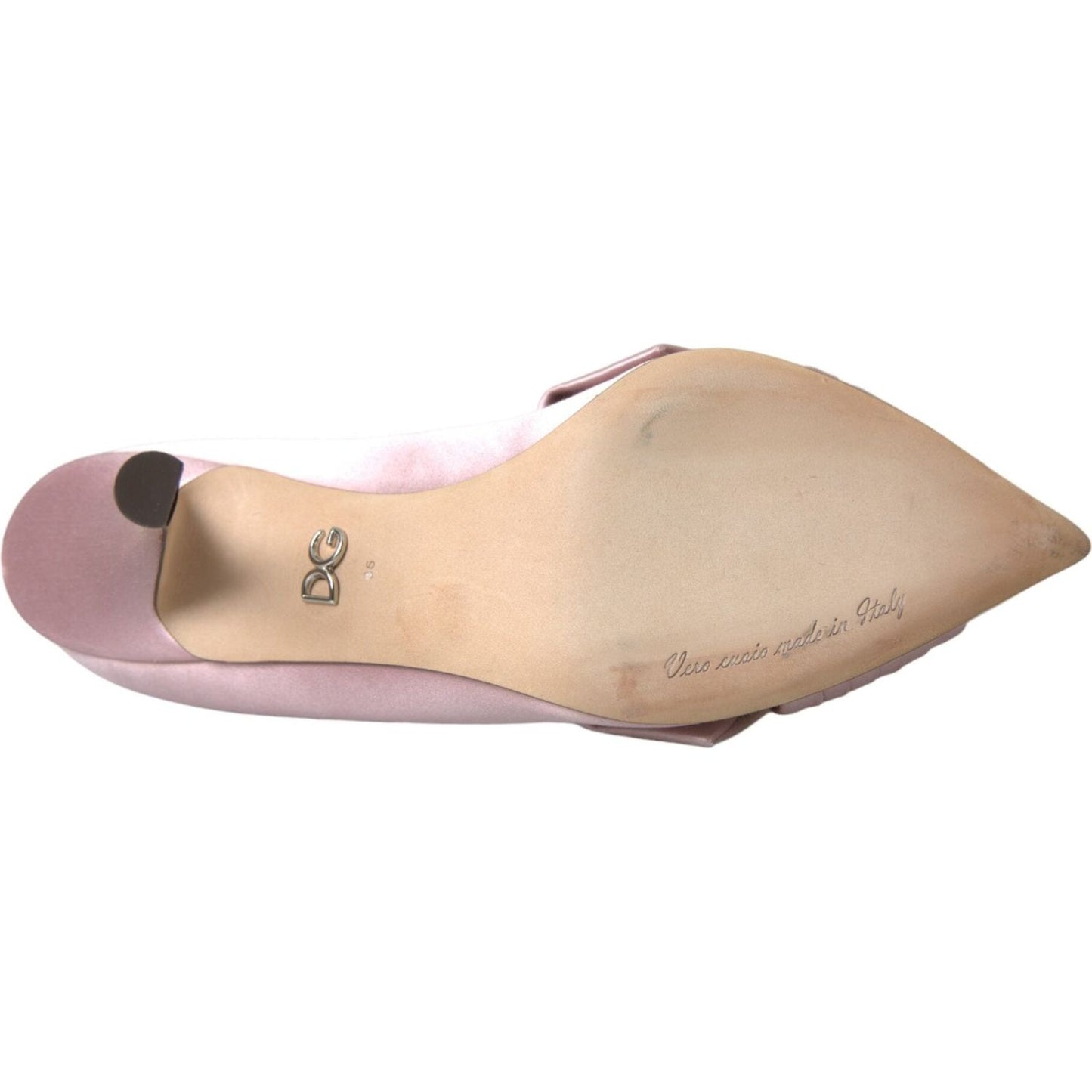 Dolce & Gabbana Pink Satin Crystal High Heels Pumps Shoes pink-satin-crystal-high-heels-pumps-shoes