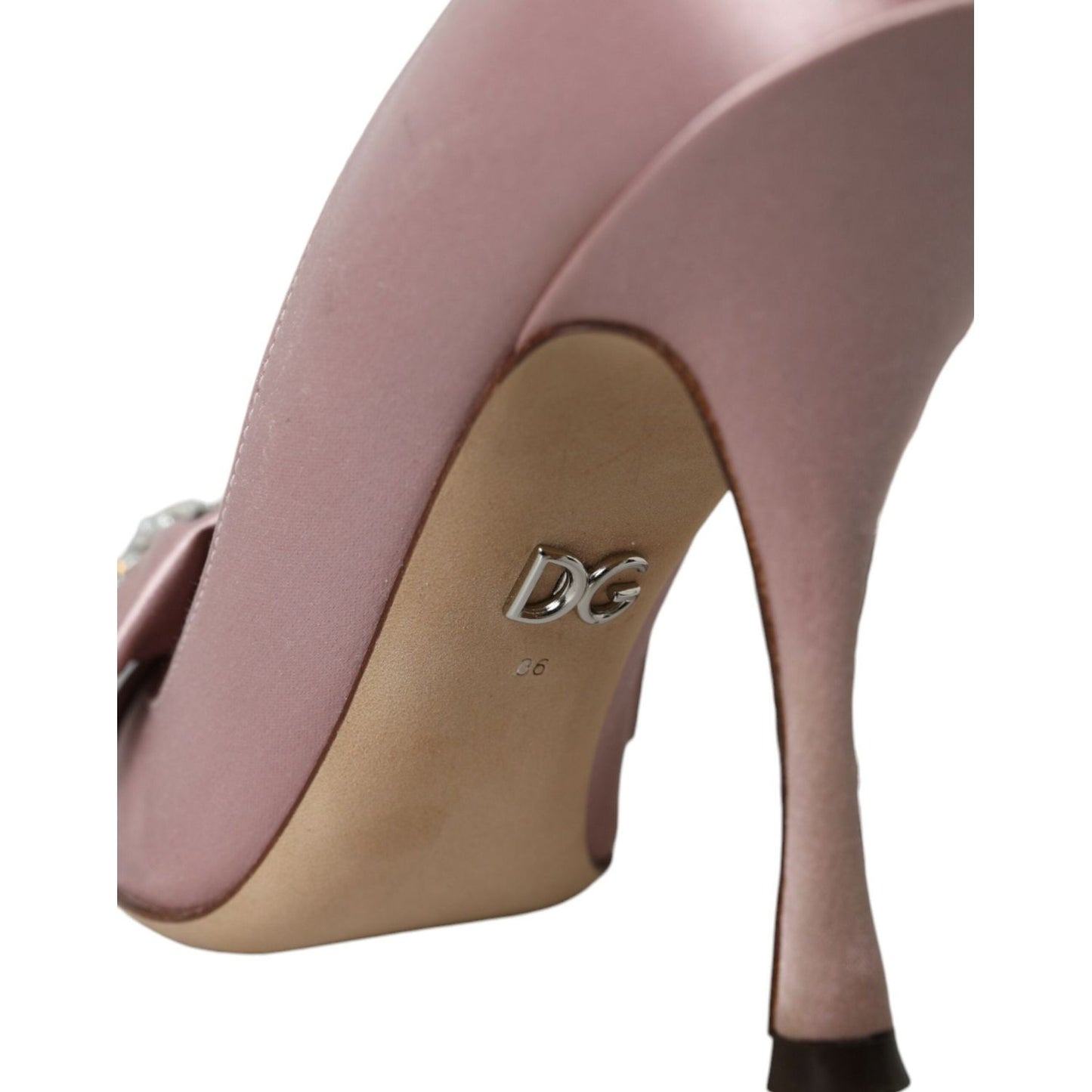 Dolce & Gabbana Pink Satin Crystal High Heels Pumps Shoes pink-satin-crystal-high-heels-pumps-shoes