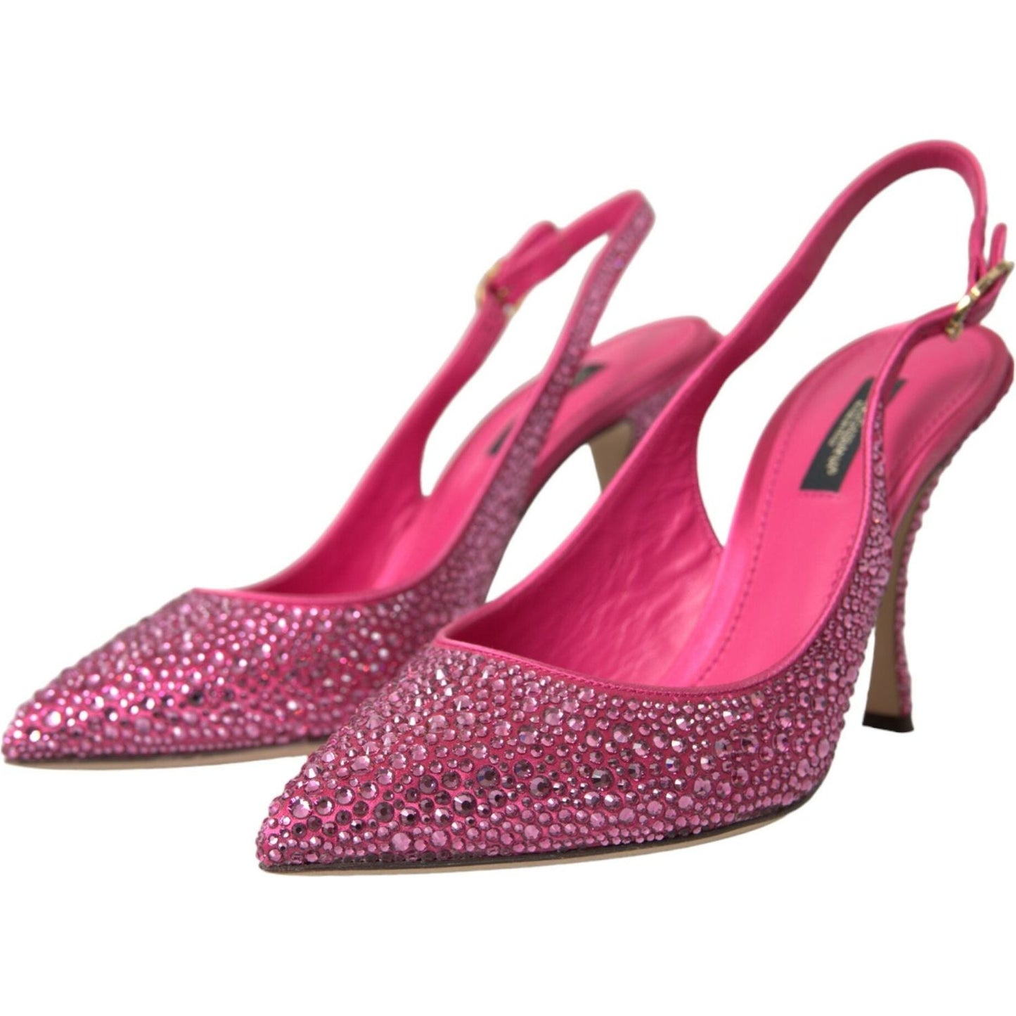 Dolce & Gabbana Pink Slingbacks Crystal Pumps Shoes pink-slingbacks-crystal-pumps-shoes-1