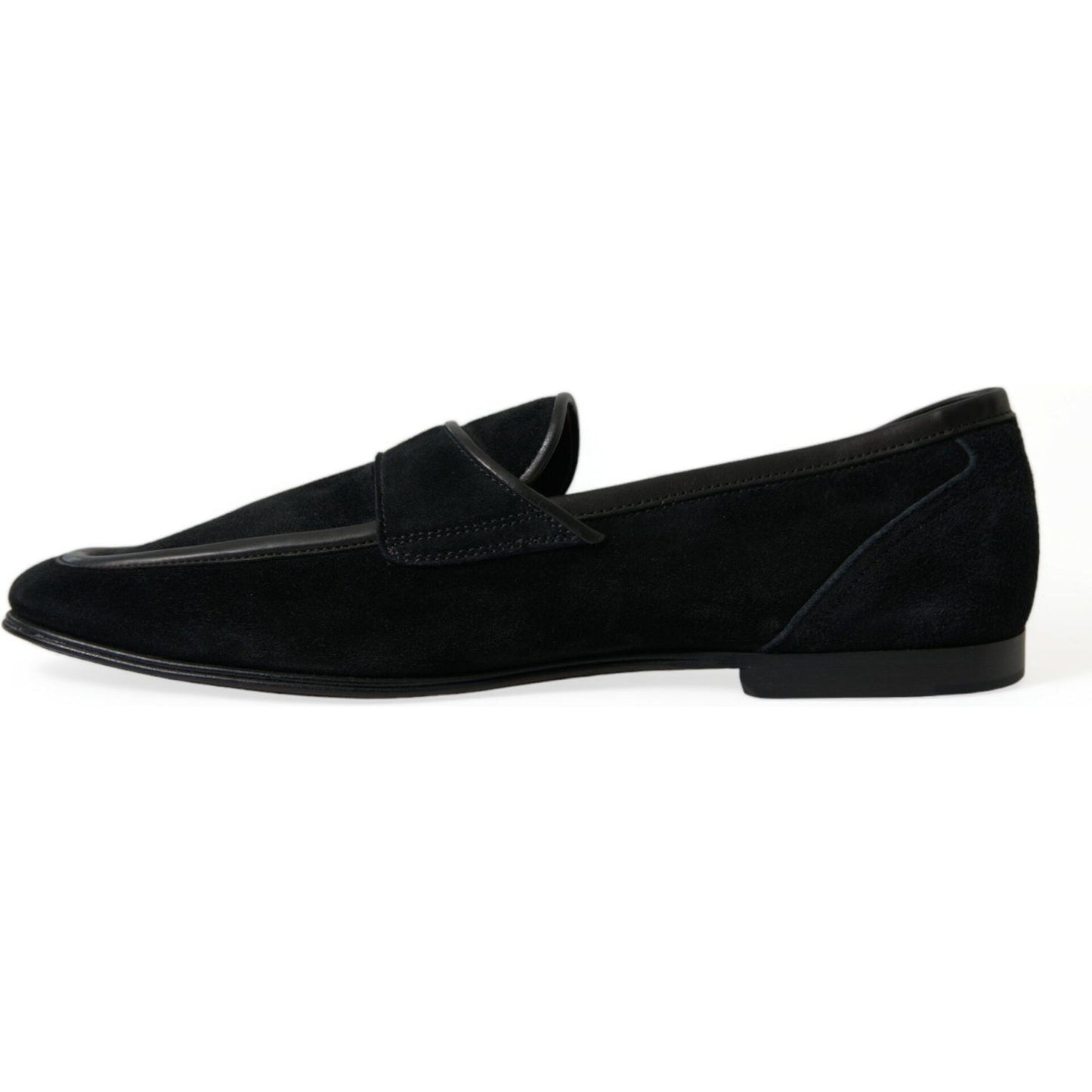 Dolce & Gabbana | Elegant Velvet Black Loafers for Men| McRichard Designer Brands   