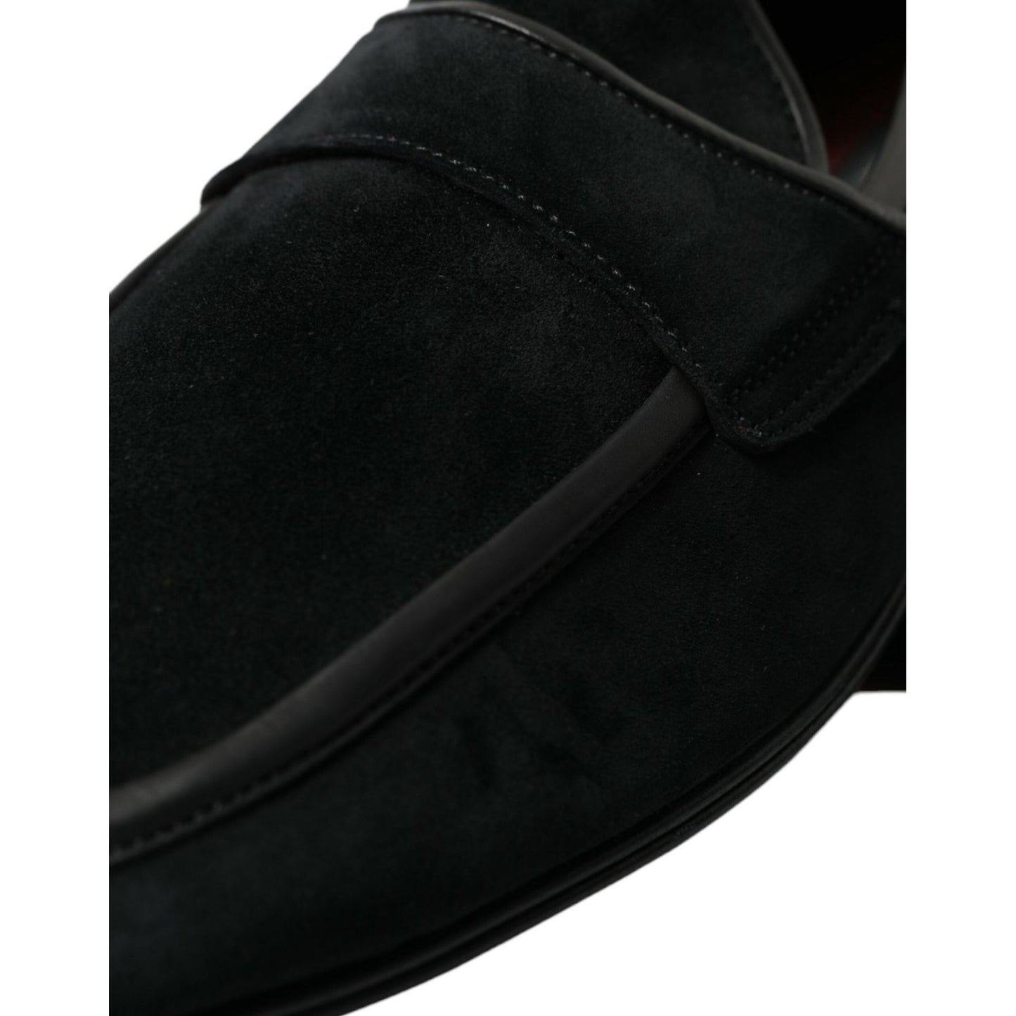 Dolce & Gabbana Elegant Velvet Black Loafers for Men black-velvet-slip-on-loafers-dress-shoes