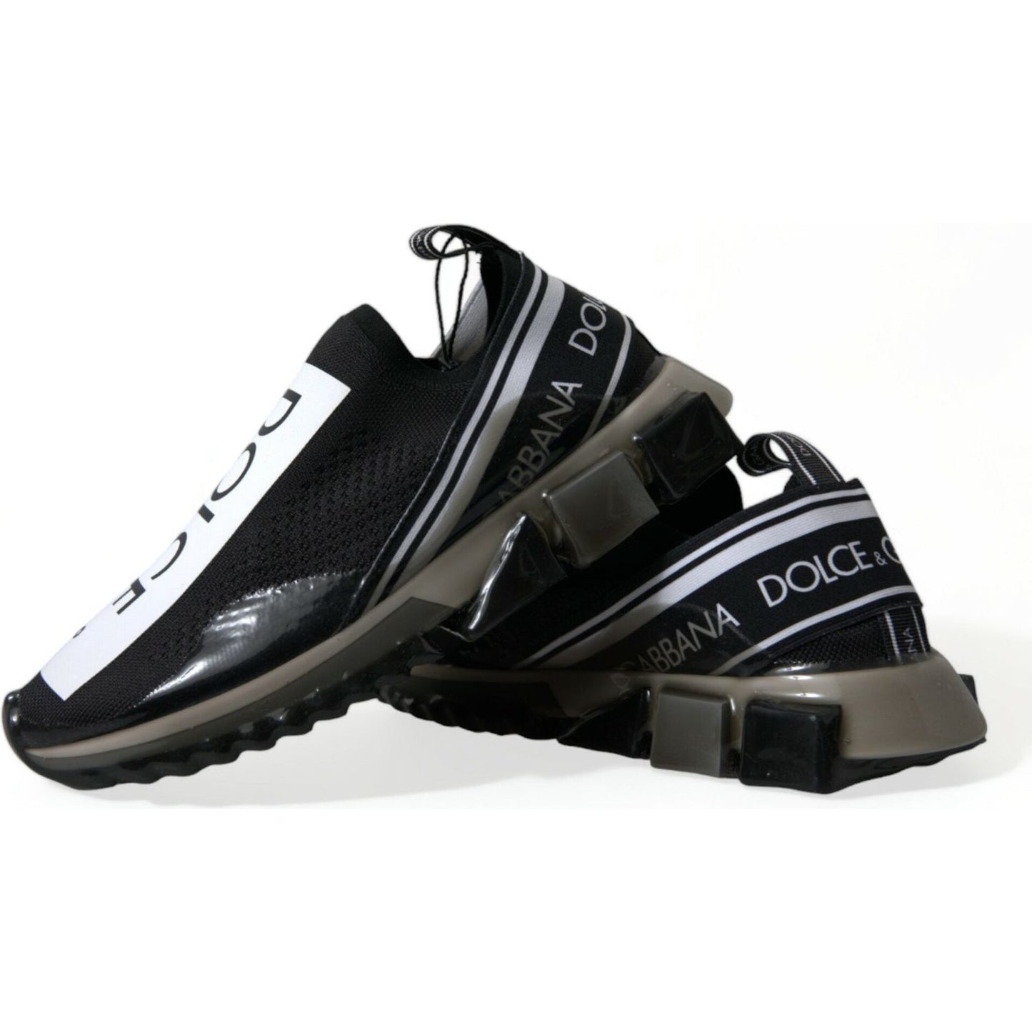 Dolce & Gabbana Elegant Black & White Sorrento Sneakers elegant-black-white-sorrento-sneakers