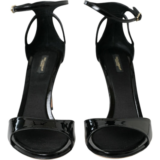 Dolce & Gabbana Black KEIRA Leather Heels Sandals Shoes black-keira-leather-heels-sandals-shoes