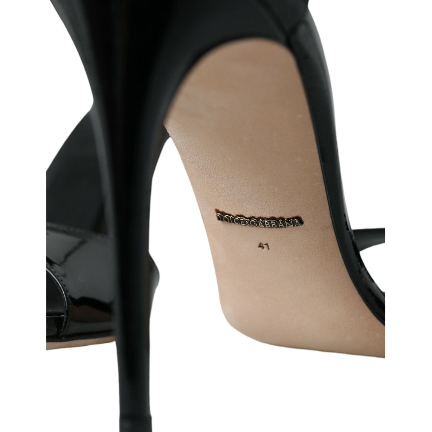 Dolce & Gabbana Black KEIRA Leather Heels Sandals Shoes black-keira-leather-heels-sandals-shoes