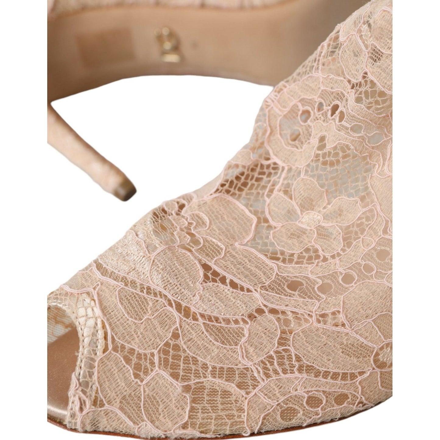Dolce & Gabbana Beige Stretch Taormina Lace Boots Shoes beige-stretch-taormina-lace-boots-shoes-1