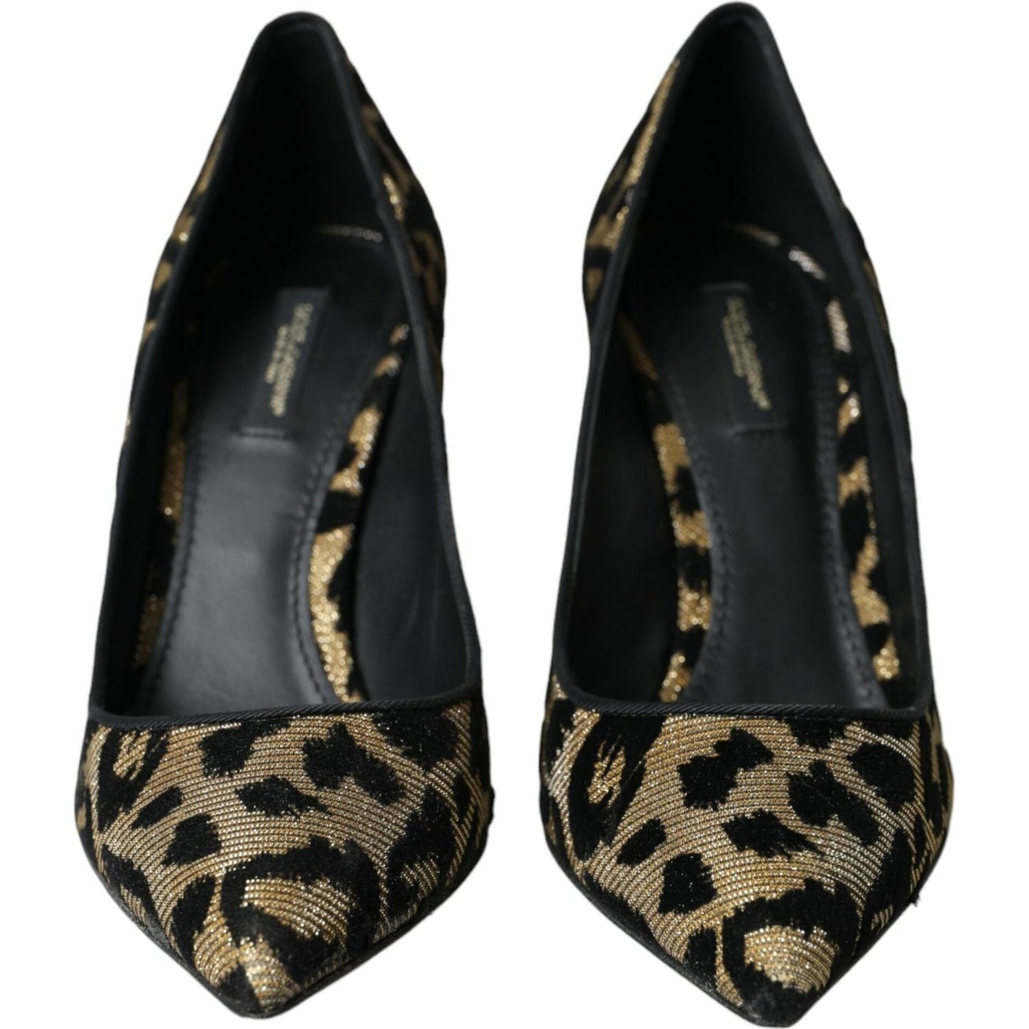 Dolce & Gabbana Black Gold Leopard Lurex Heels Pumps Shoes black-gold-leopard-lurex-heels-pumps-shoes