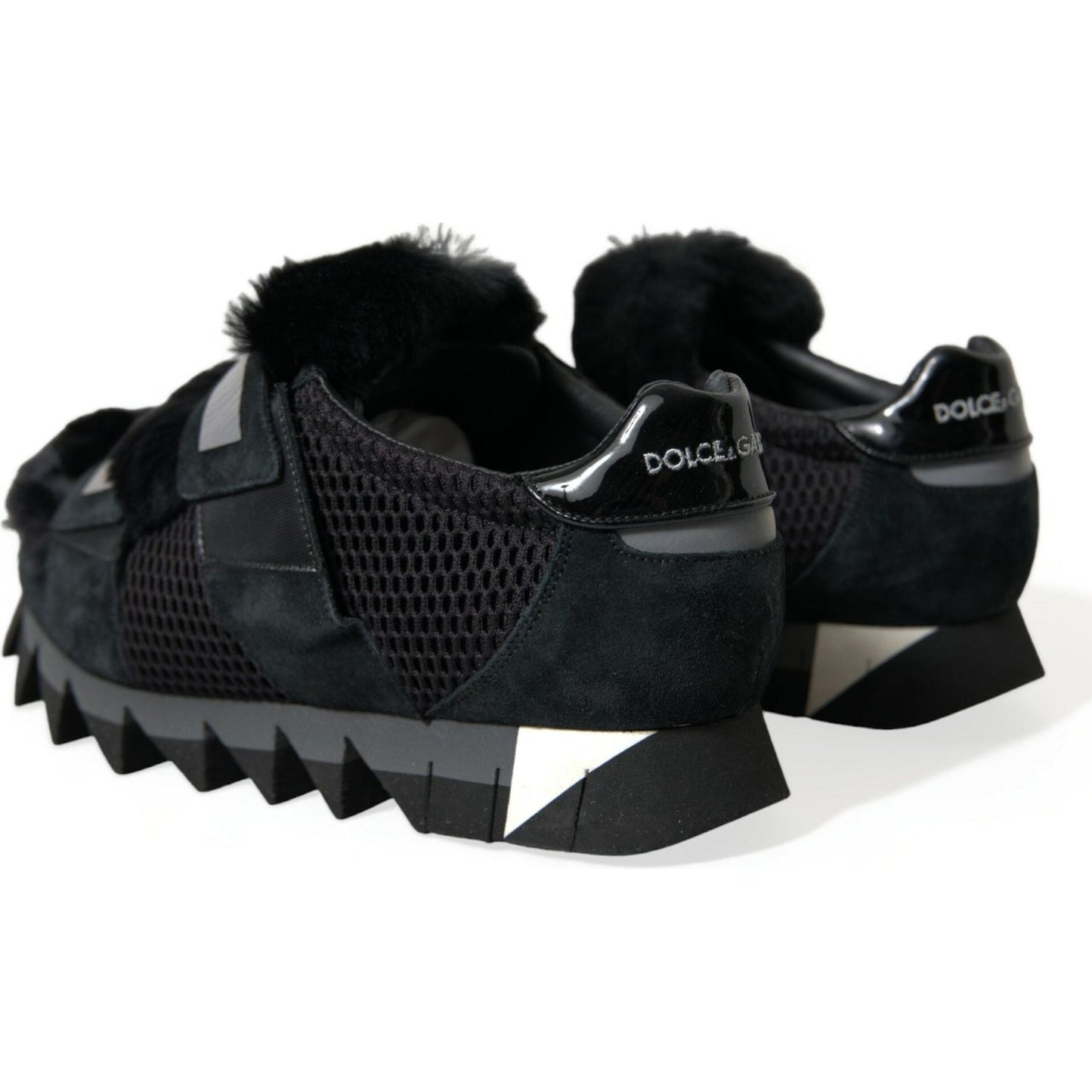 Dolce & GabbanaElegant Fur-Embellished Suede SneakersMcRichard Designer Brands£529.00