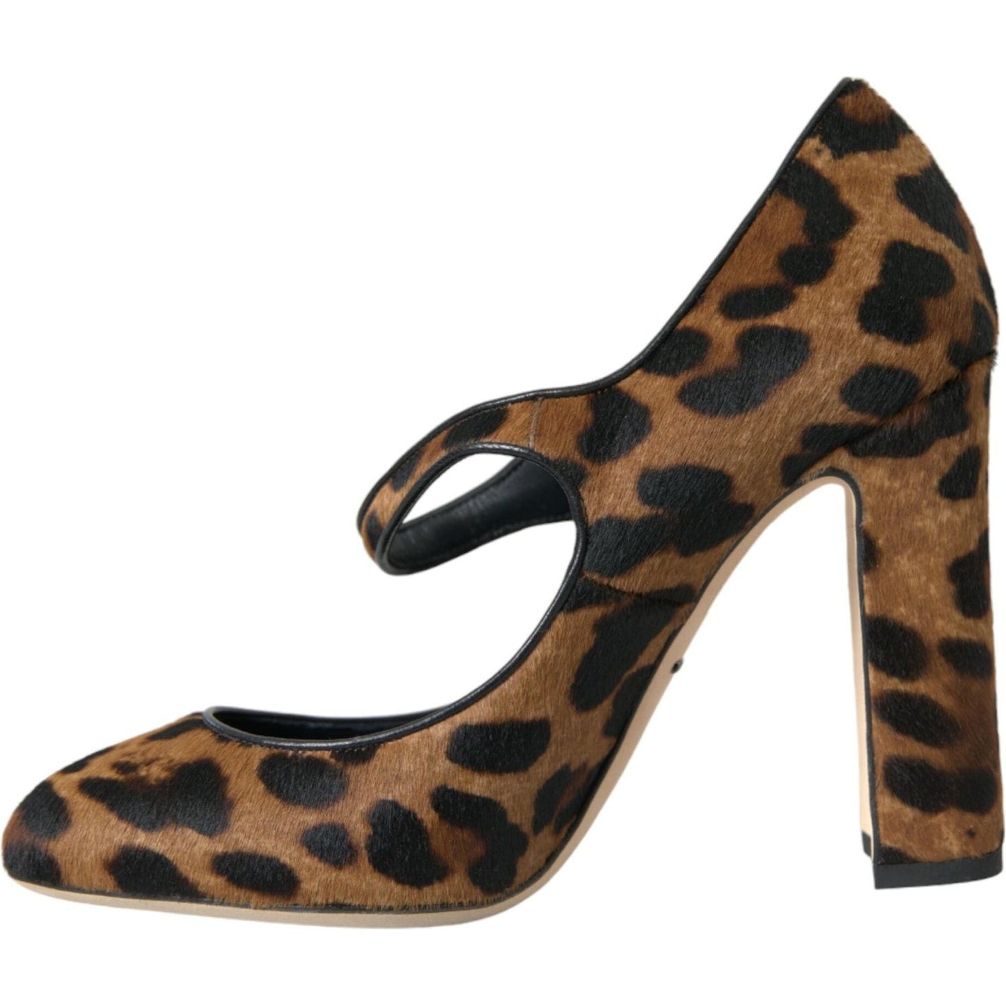 Dolce & Gabbana Brown Leopard Calf Hair Mary Jane Pumps Shoes brown-leopard-calf-hair-mary-jane-pumps-shoes