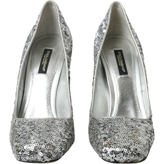 Dolce & GabbanaSilver Sequin Embellished Heels Pumps ShoesMcRichard Designer Brands£549.00