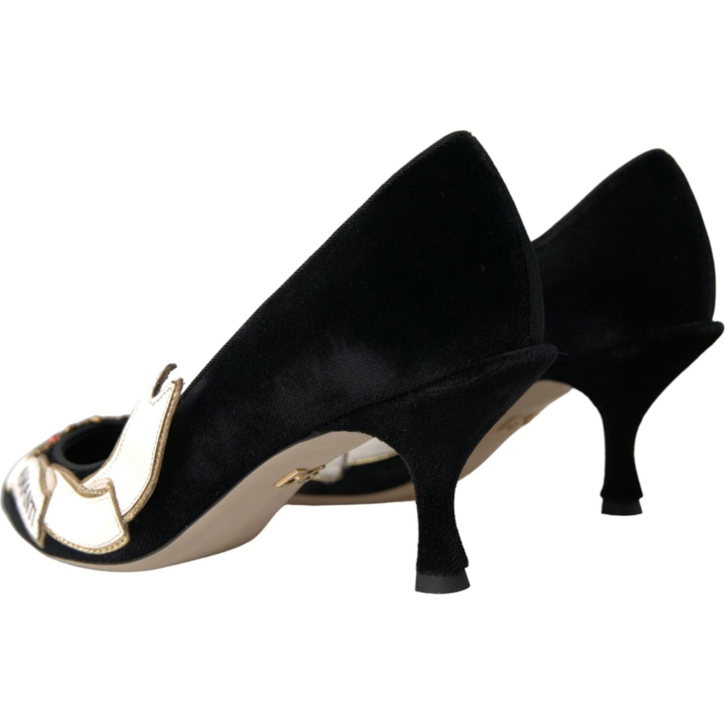 Dolce & Gabbana Black Suede Leather Amari Heels Pumps Shoes black-suede-leather-amari-heels-pumps-shoes