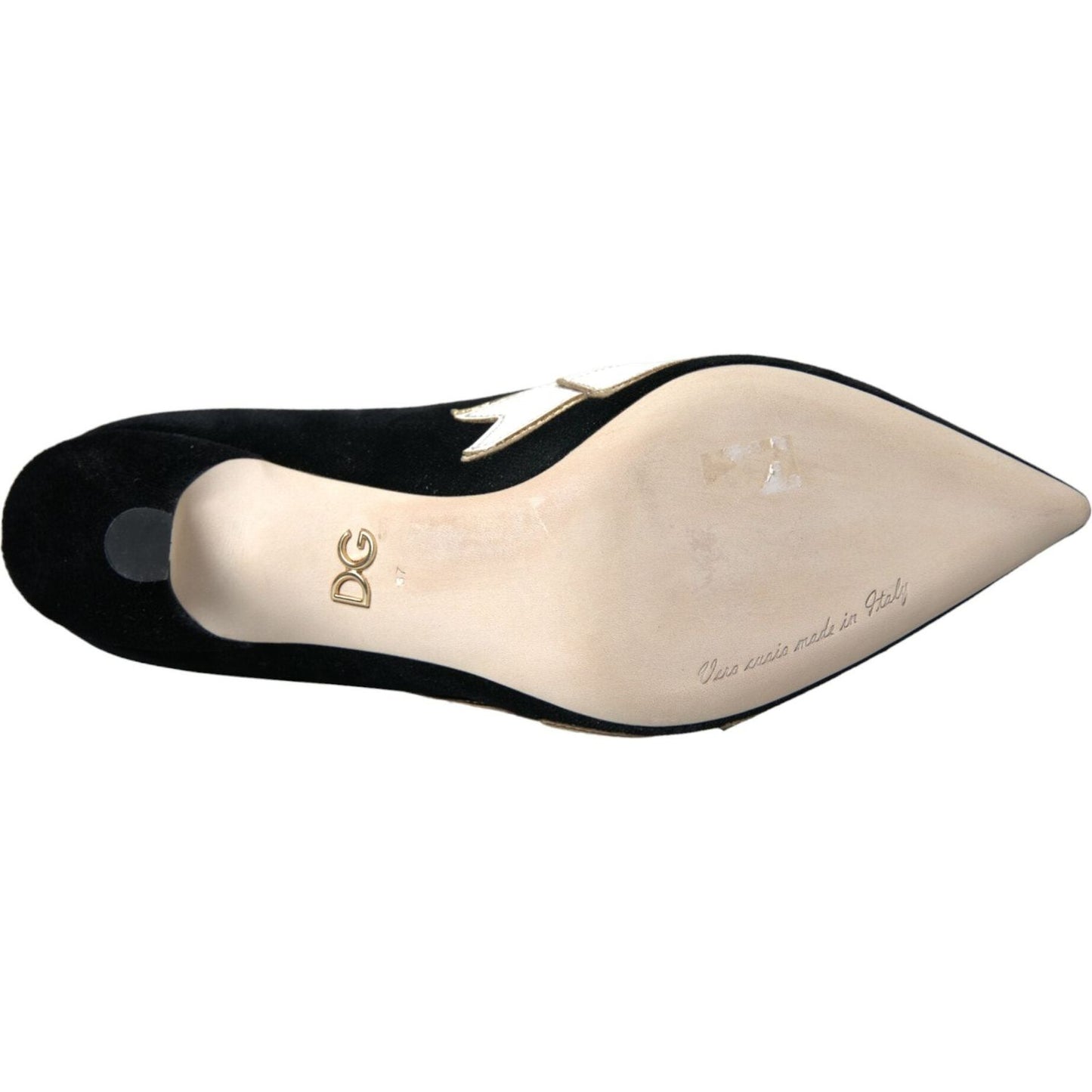 Dolce & Gabbana Black Suede Leather Amari Heels Pumps Shoes black-suede-leather-amari-heels-pumps-shoes