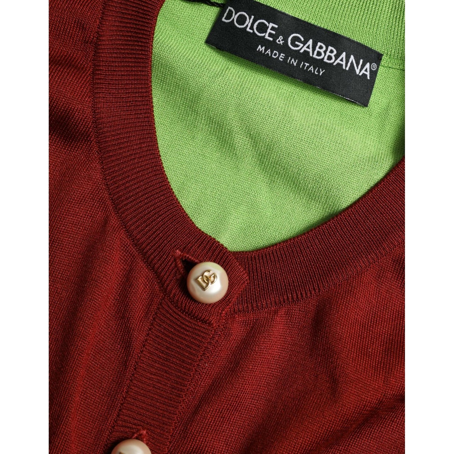 Dolce & Gabbana Elegant Silk Cardigan Sweater in Vibrant Tones multicolor-silk-crewneck-cardigan-sweater