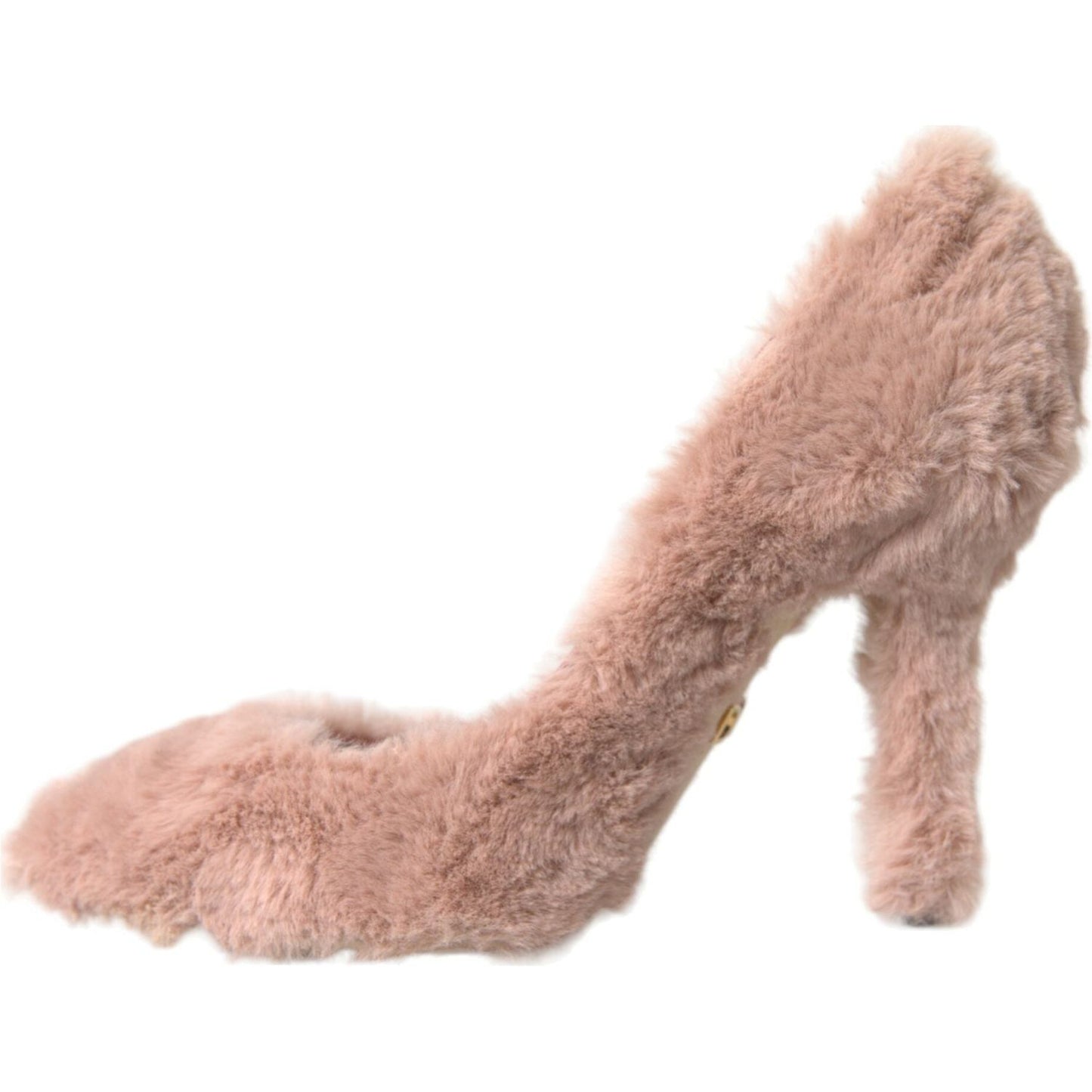 Dolce & Gabbana Light Pink Faux Fur Heels Pumps Shoes light-pink-faux-fur-heels-pumps-shoes