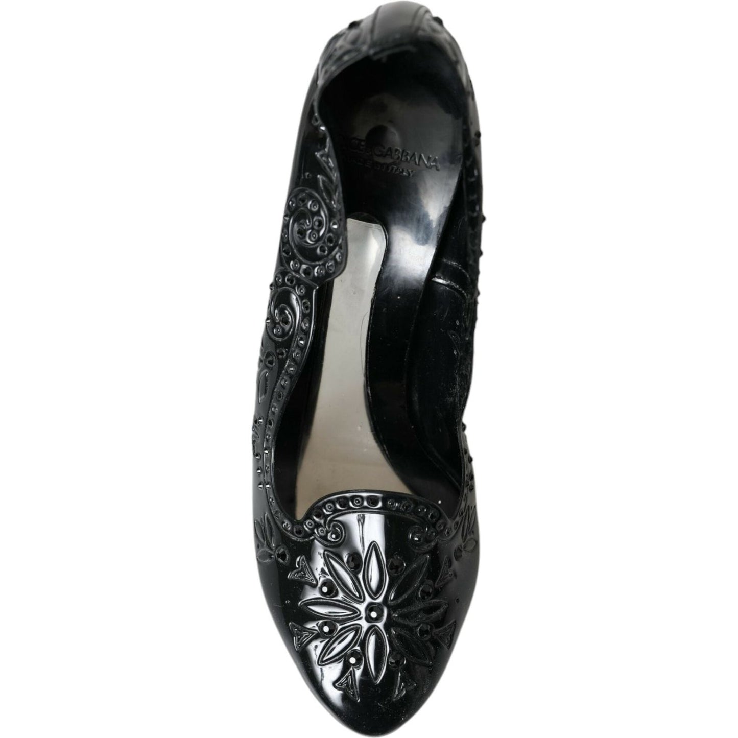 Dolce & Gabbana Black Crystal CINDERELLA Heels Pumps Shoes black-crystal-cinderella-heels-pumps-shoes
