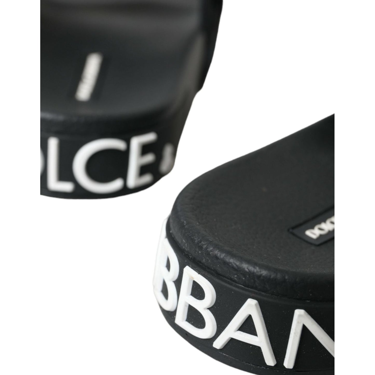Dolce & Gabbana Black Neoprene Slides Flats Beachwear Shoes black-neoprene-slides-flats-beachwear-shoes