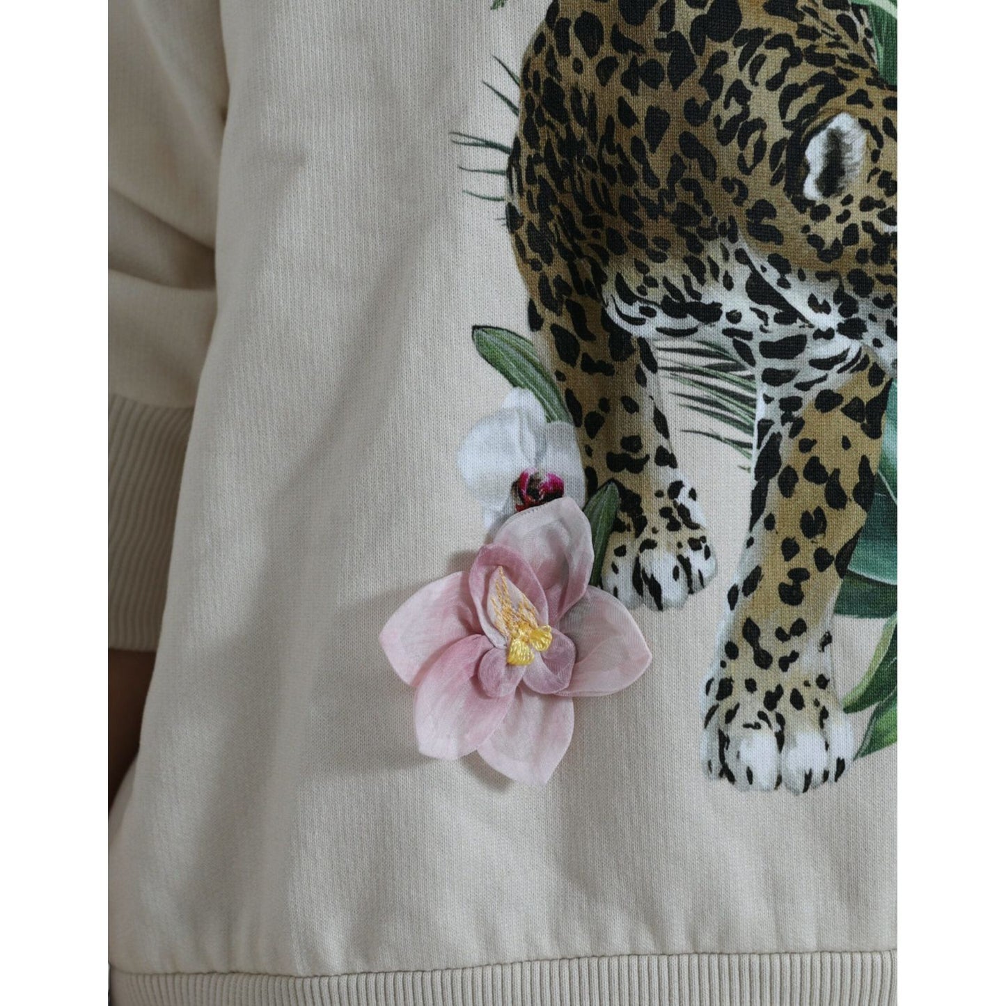 Dolce & Gabbana | Elegant Jungle Print Crewneck Sweater| McRichard Designer Brands   