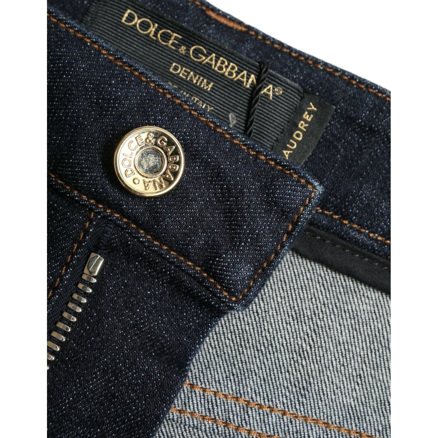 Dolce & Gabbana Sleek Mid-Waist Stretch Denim Jeans blue-cotton-stretch-denim-skinny-jeans