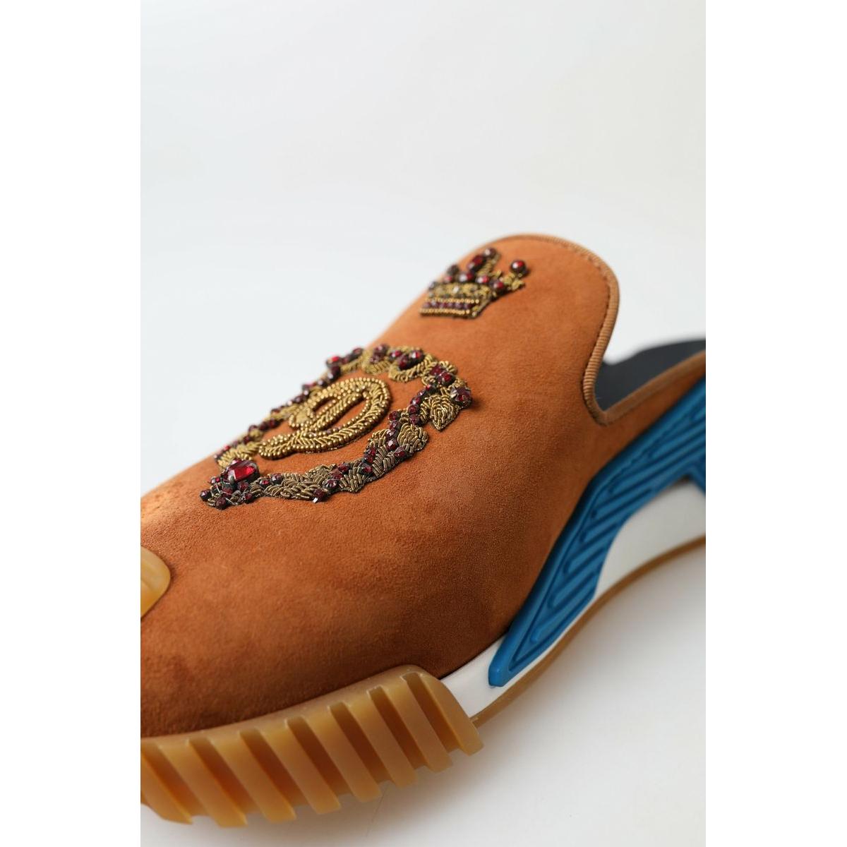 Dolce & Gabbana Elegant Multicolor NS1 Slide Sandals brown-suede-crown-logo-ns1-slides-sandals 465A7673-scaled-db29d5da-7a5.jpg