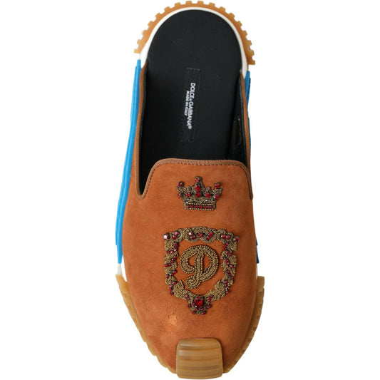 Dolce & Gabbana Elegant Multicolor NS1 Slide Sandals brown-suede-crown-logo-ns1-slides-sandals 465A7674-scaled-114cac3f-25b.jpg