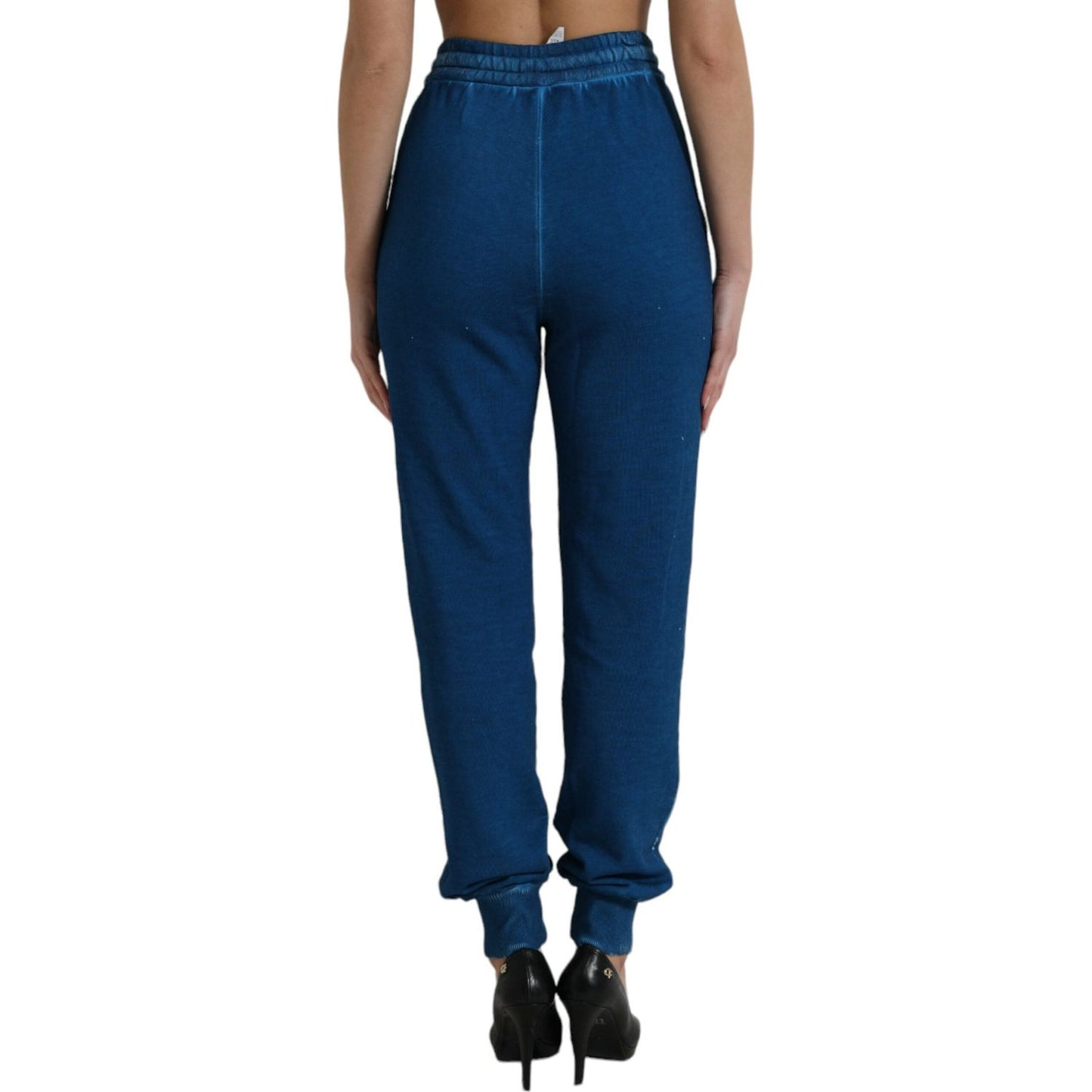 Dolce & Gabbana Elevated Cotton Jogger Sweatpants blue-logo-cotton-jogger-sweatpants-pants