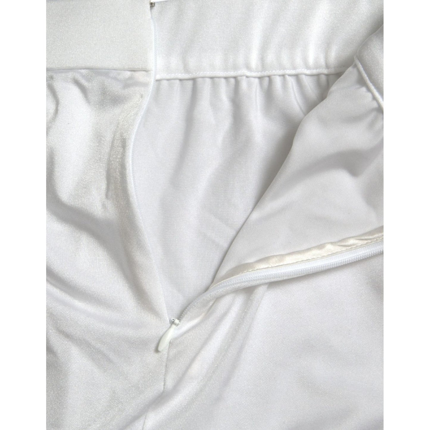 Dolce & Gabbana | Elegant High Waist Leggings in White| McRichard Designer Brands   