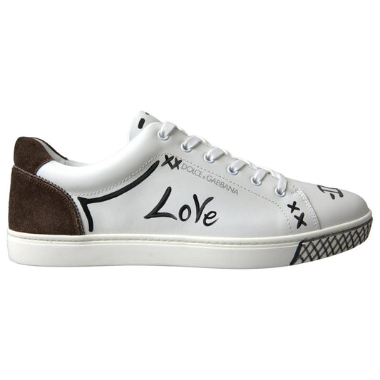 Dolce & GabbanaSleek White Leather Casual SneakersMcRichard Designer Brands£329.00