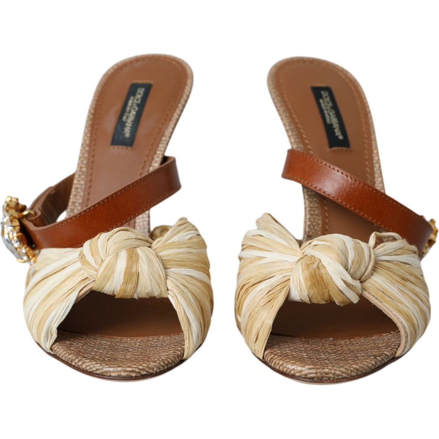 Dolce & Gabbana Multicolor Crystal Slides Heels Sandals Shoes multicolor-crystal-slides-heels-sandals-shoes