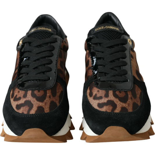 Dolce & Gabbana Black Brown Leopard Low Top Leather Sneaker Shoes black-brown-leopard-low-top-leather-sneaker-shoes