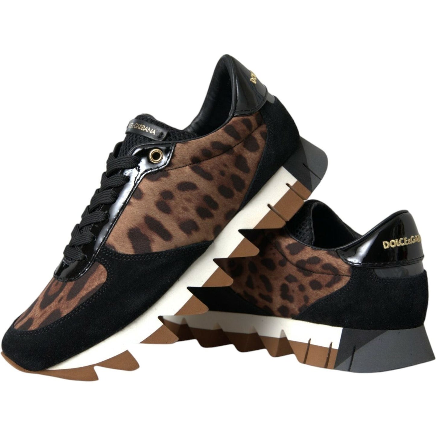 Dolce & Gabbana Black Brown Leopard Low Top Leather Sneaker Shoes black-brown-leopard-low-top-leather-sneaker-shoes