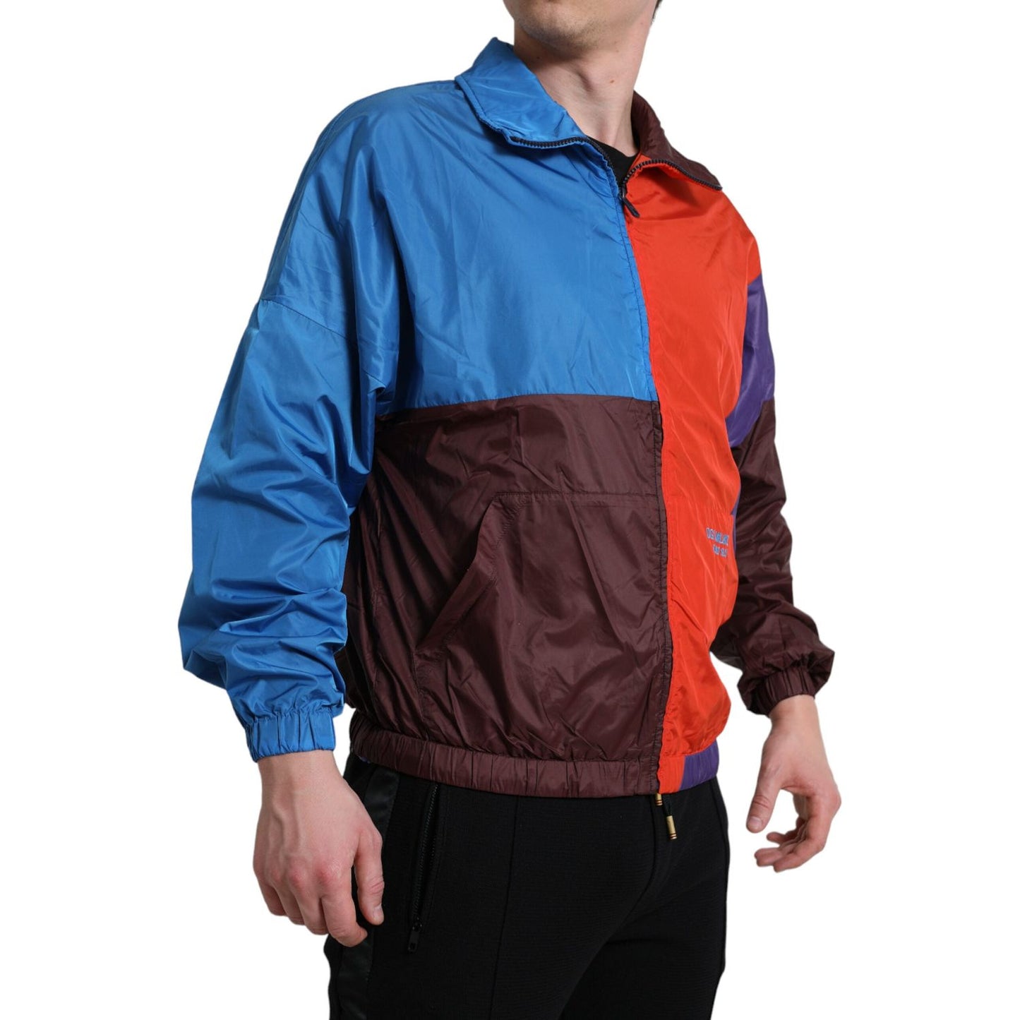 Dolce & Gabbana Multicolor Techno Fabric Windbreaker Jacket multicolor-color-windbreaker-jacket