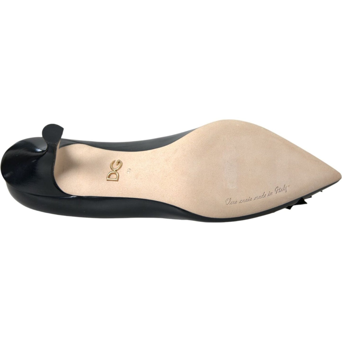 Dolce & Gabbana Black Leather BOOM Patch Heels Pumps Shoes black-leather-boom-patch-heels-pumps-shoes