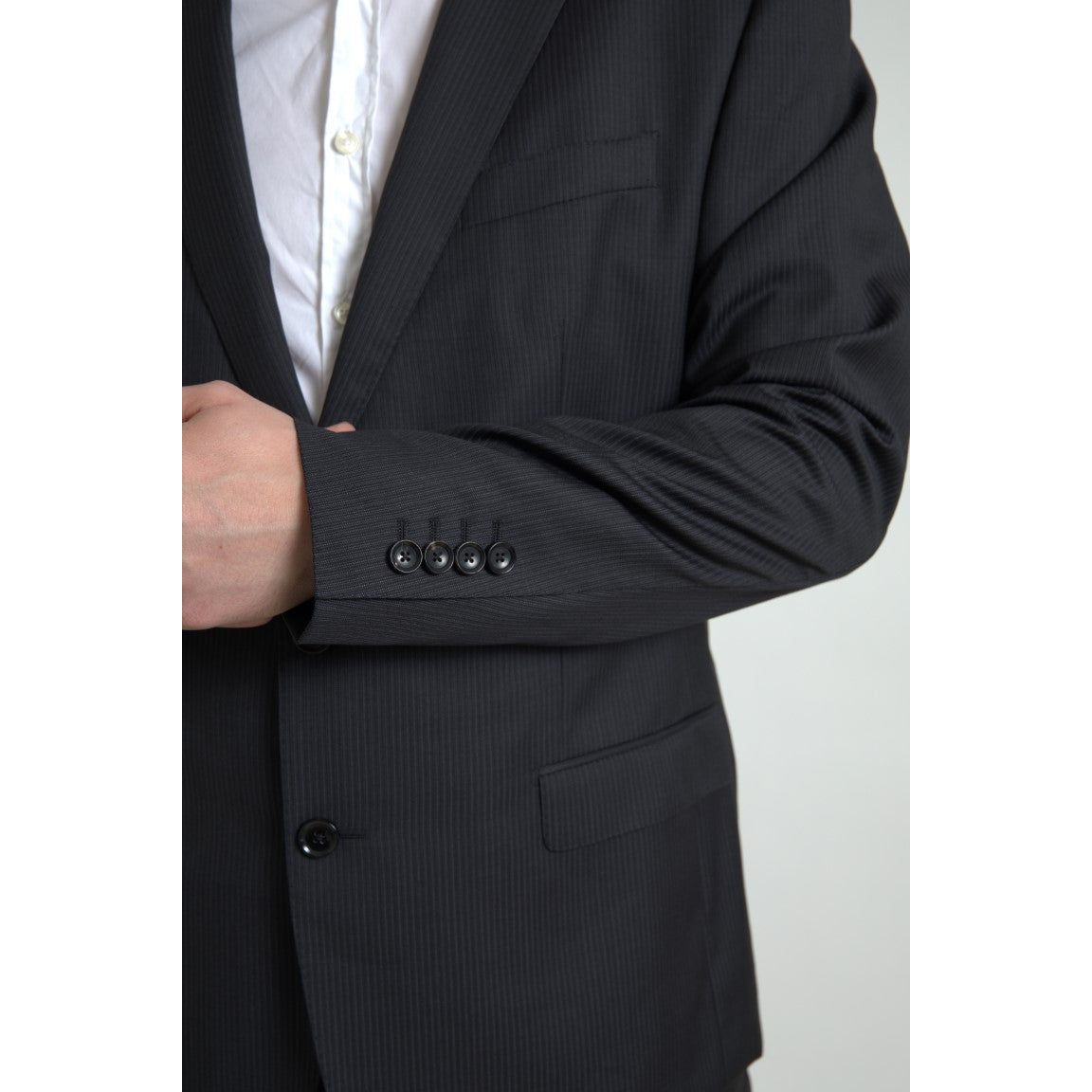 Dolce & Gabbana Elegant Black Two-Piece Slim Fit Suit black-2-piece-single-breasted-martini-suit-3