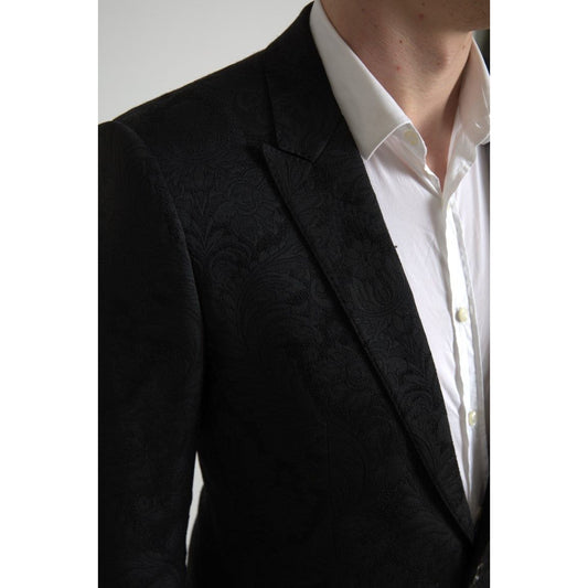 Dolce & Gabbana Elegant Slim Fit Black Martini Suit black-2-piece-single-breasted-martini-suit-4