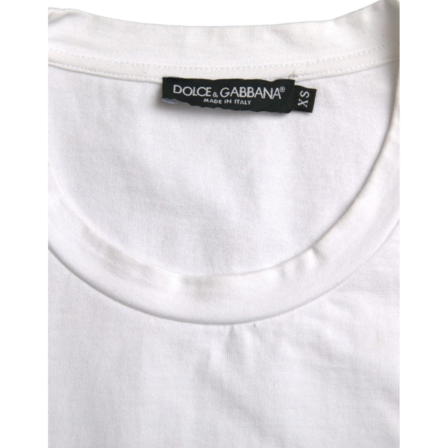 Dolce & Gabbana White Amor Heart Cotton Crewneck Short Sleeve T-shirt white-amor-heart-cotton-crewneck-short-sleeve-t-shirt-1
