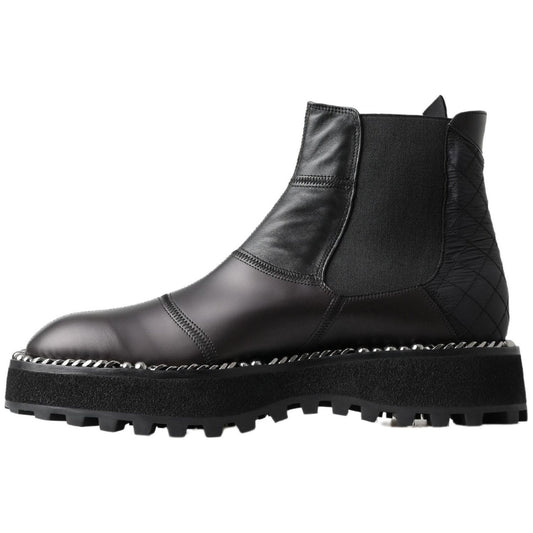 Dolce & GabbanaElegant Black Ankle Stretch Slip On BootsMcRichard Designer Brands£919.00