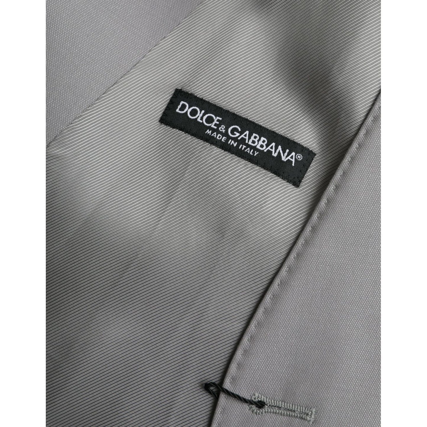 Dolce & Gabbana Light Gray Wool Formal Dress Waistcoat Vest light-gray-wool-formal-dress-waistcoat-vest
