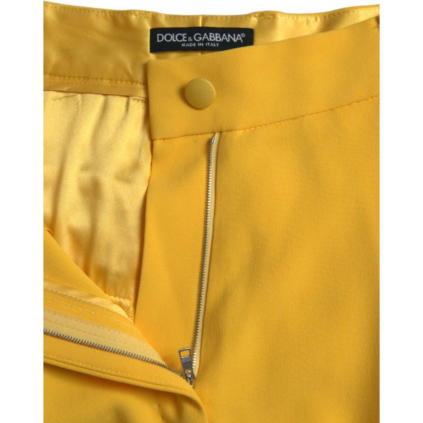 Dolce & Gabbana | High Waist Bermuda Shorts in Sunshine Yellow| McRichard Designer Brands   