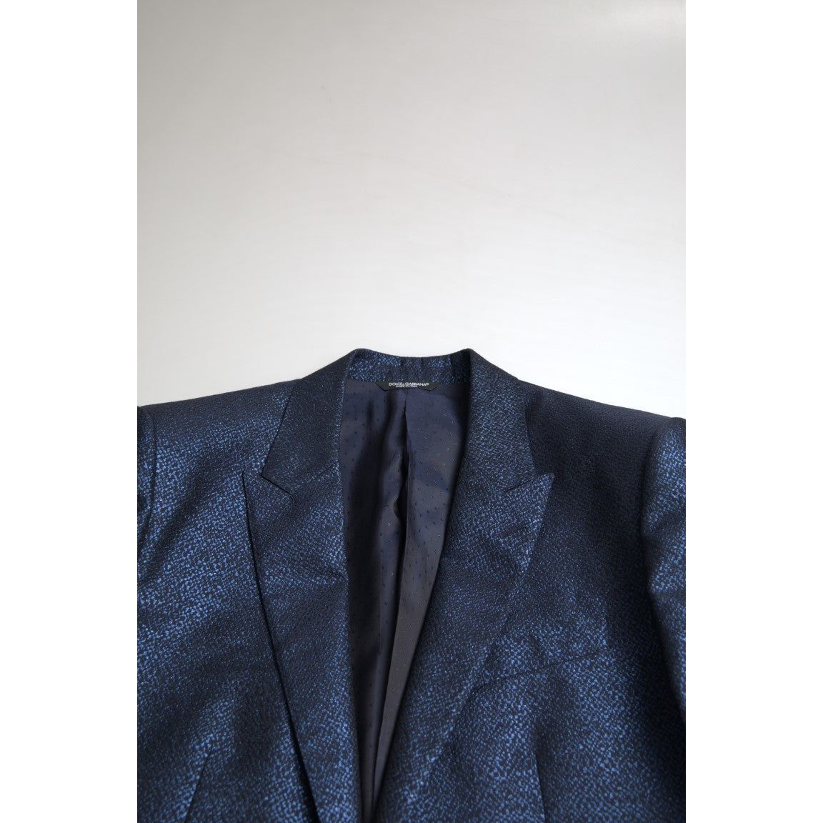 Dolce & Gabbana Metallic Blue Martini Slim Fit Suit blue-2-piece-single-breasted-martini-suit-3