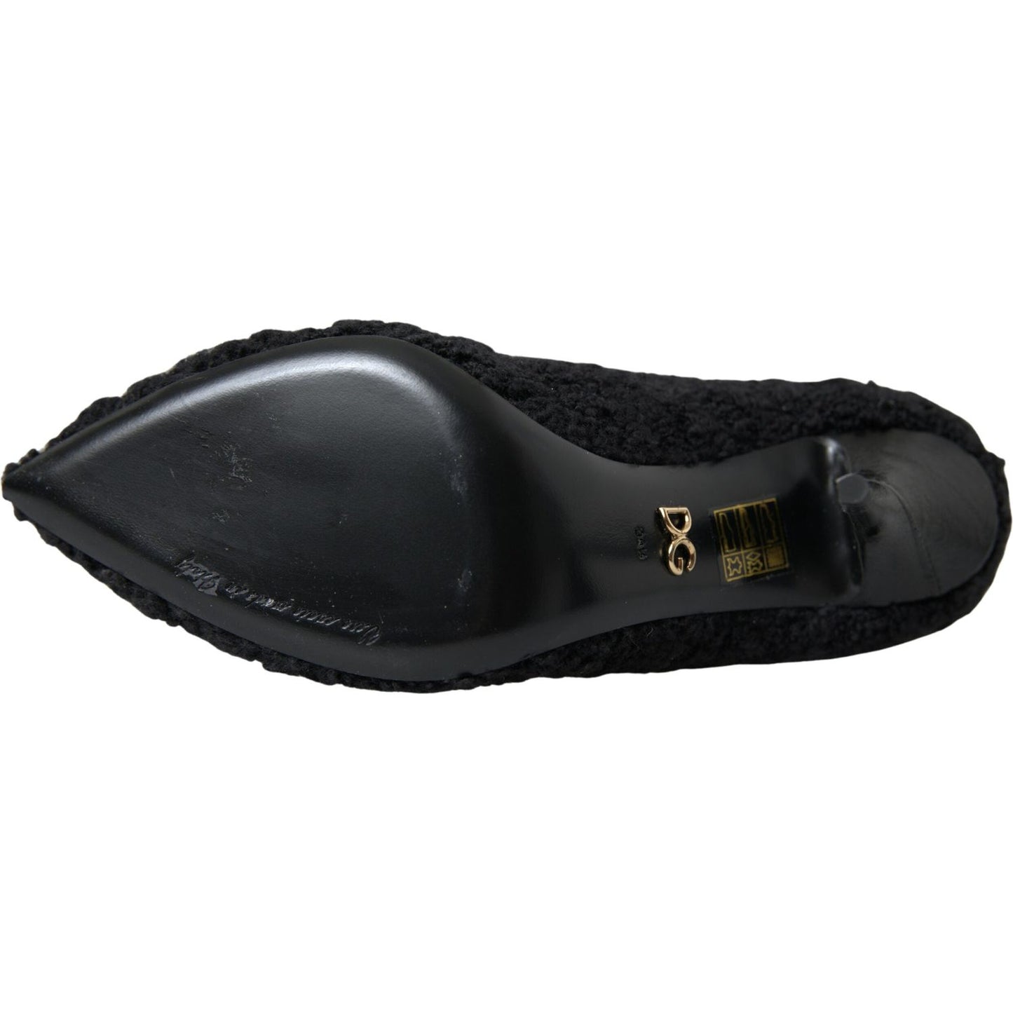 Dolce & Gabbana Elegant Virgin Wool Mid Calf Boots black-stiletto-heels-mid-calf-boots