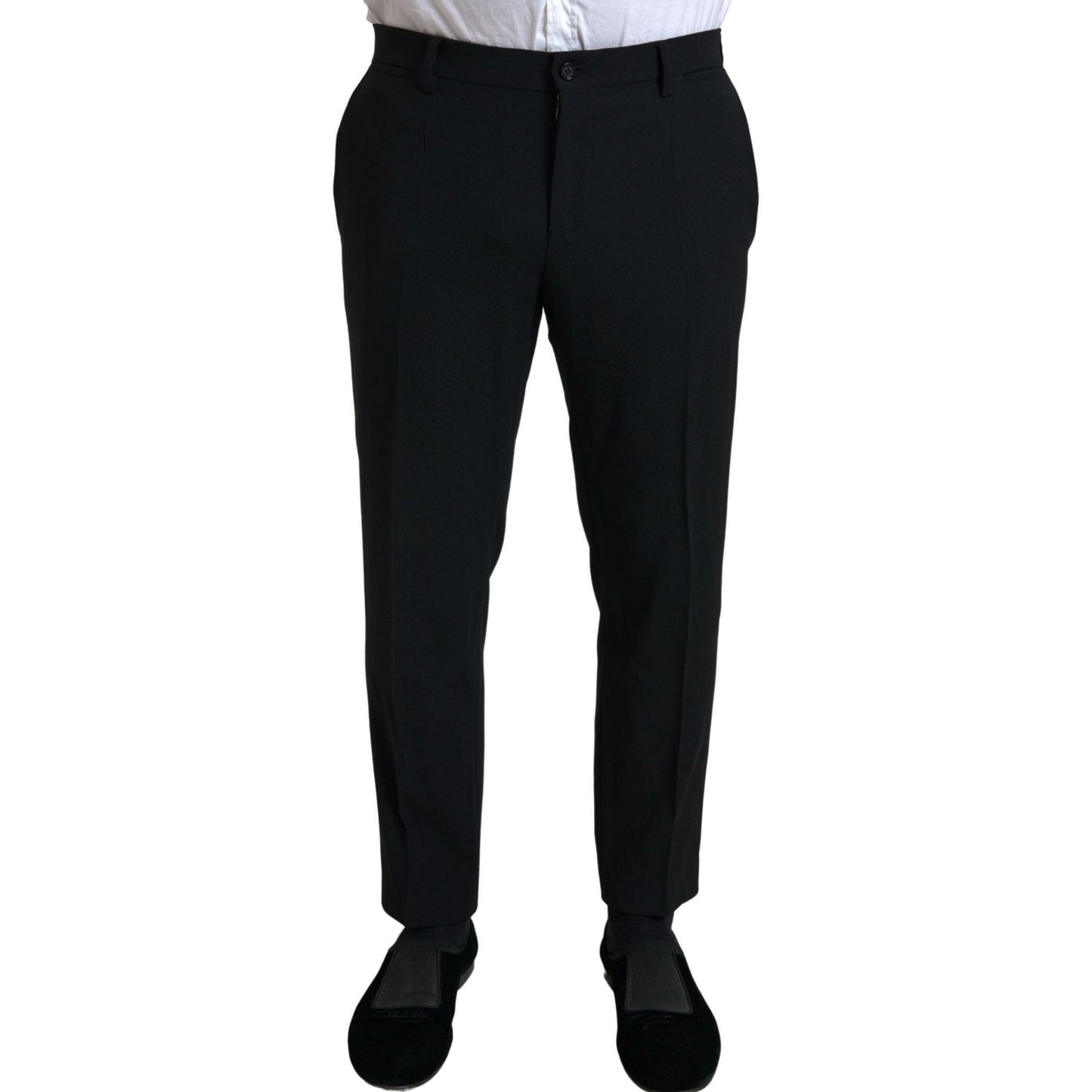Dolce & Gabbana Elegant Slim Fit Double Breasted Suit black-2-piece-double-breasted-sicilia-suit