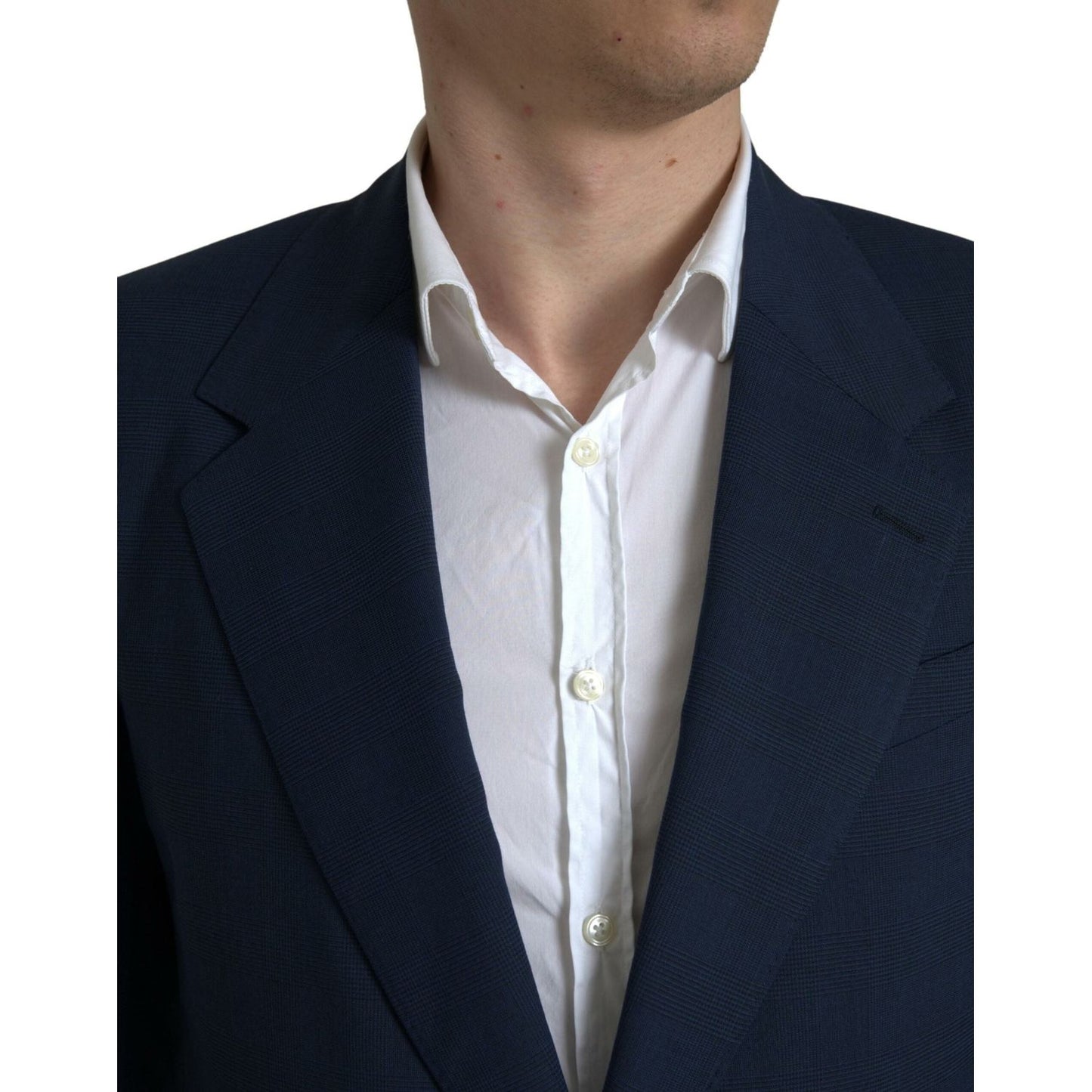 Dolce & Gabbana Elegant Slim Fit Blue Two-Piece Suit blue-2-piece-single-breasted-sicilia-suit