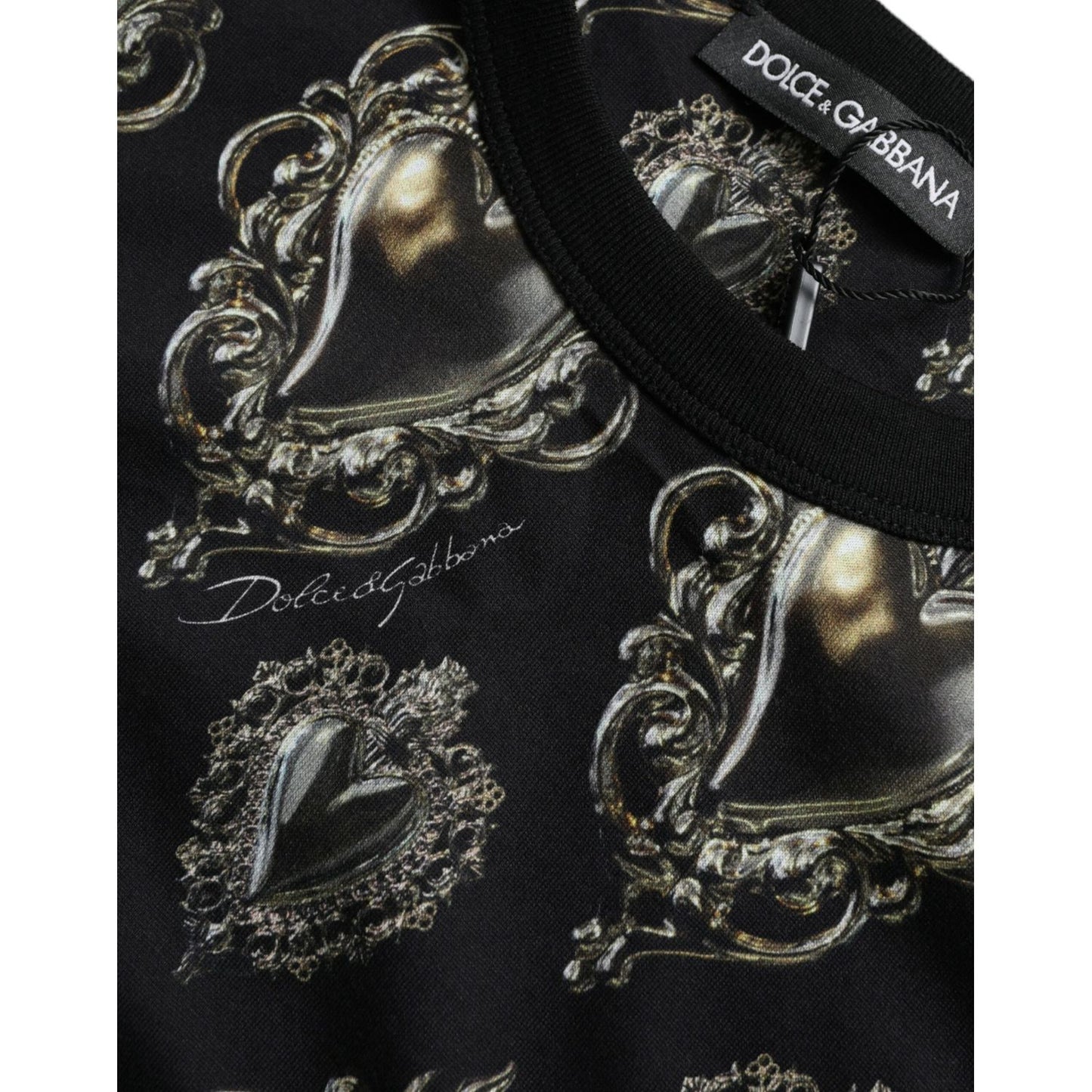 Dolce & Gabbana | Chic Sacred Heart Crew Neck Tee| McRichard Designer Brands   