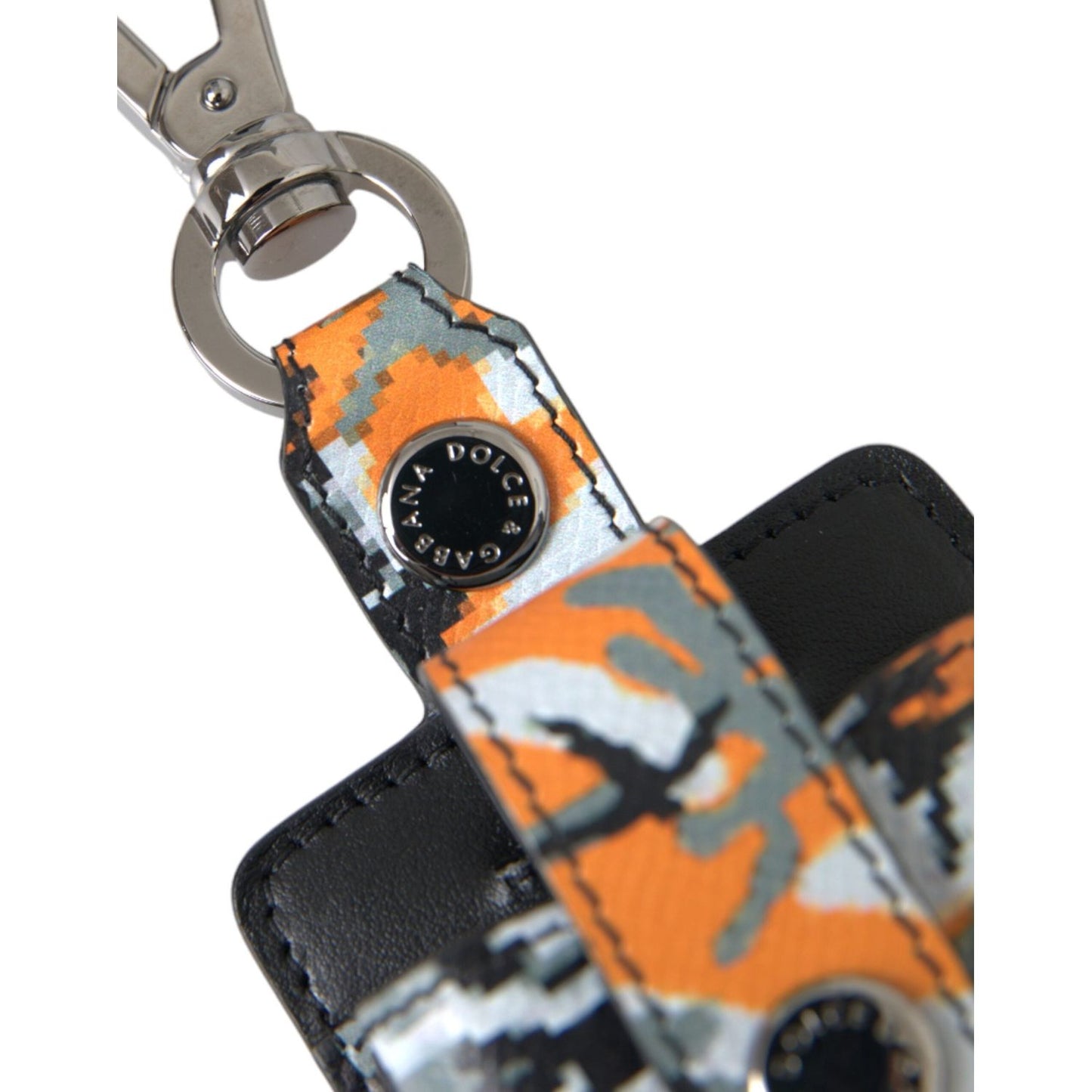 Multicolor Camouflage Print Leather Metal Airpods Case