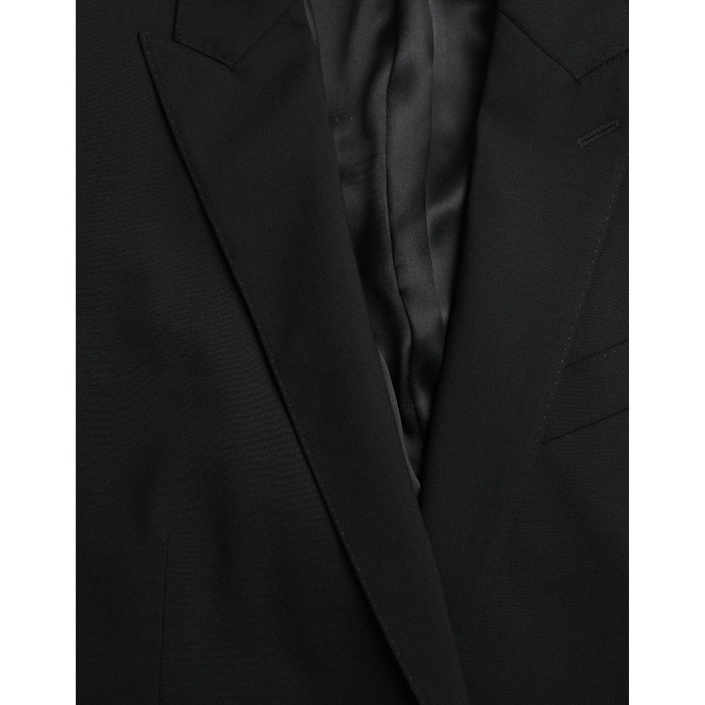 Dolce & Gabbana Black MARTINI Wool Formal 2 Piece Suit black-martini-wool-formal-2-piece-suit
