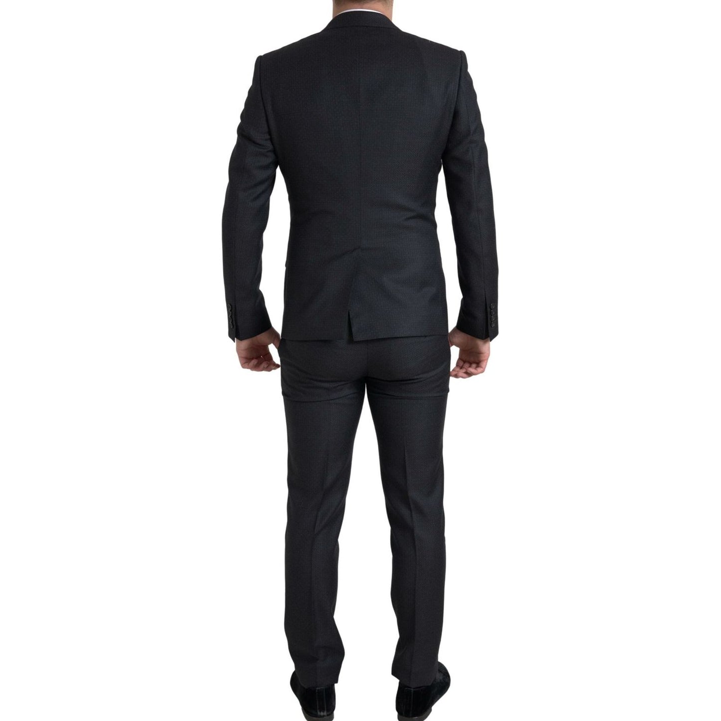 Dolce & Gabbana Elegant Black Martini Slim Fit 3-Piece Suit black-3-piece-single-breasted-martini-suit-1