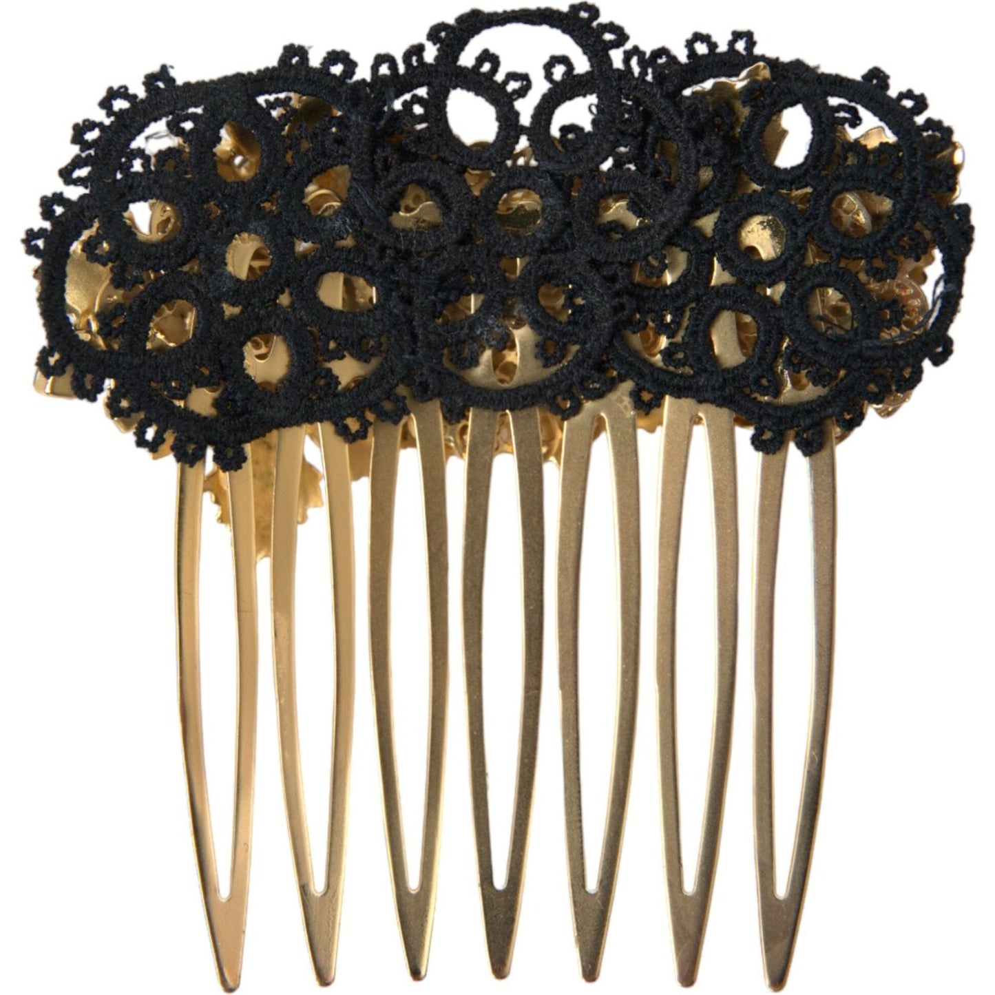 Dolce & Gabbana Gold Brass Crystal Lady Bug Women Hair Comb gold-brass-crystal-lady-bug-women-hair-comb