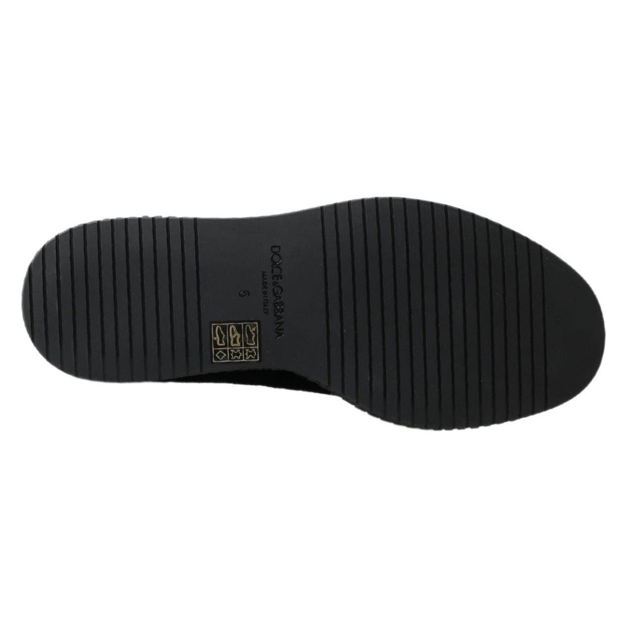 Dolce & Gabbana Chic Black Suede Espadrille Sneakers black-suede-leather-casual-espadrille-shoes-1