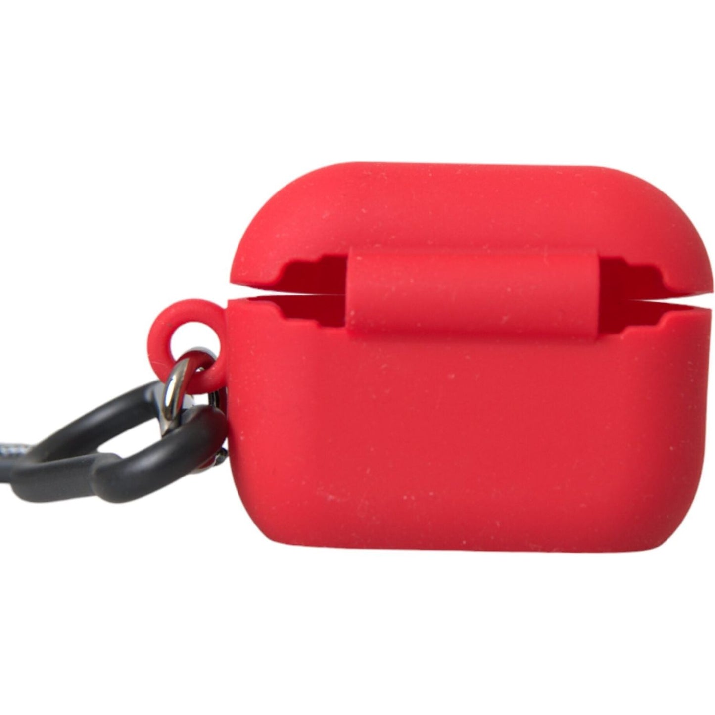 Red Silicone Rubber Logo Embossed Airpods Case