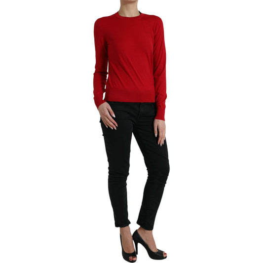 Dolce & Gabbana | Radiant Red Wool Pullover Sweater| McRichard Designer Brands   